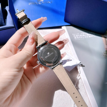 Swarovski Sky Moon Phase Quartz Leather Watch - Image 8