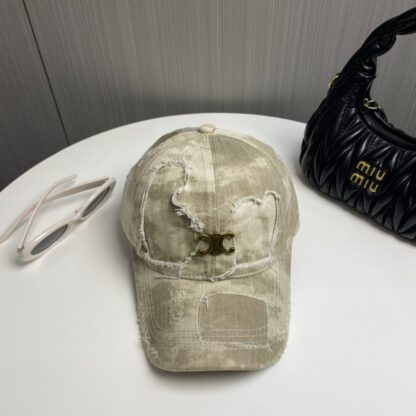Celine Spring Washed Baseball Cap - Image 8