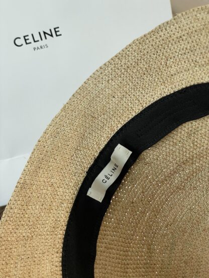 Celine raffia woven straw hat - Image 8
