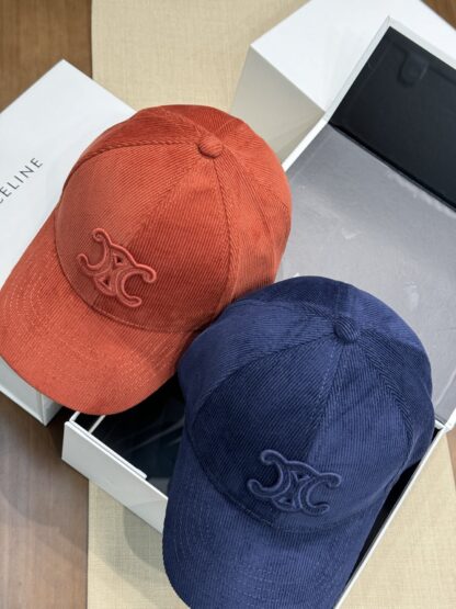 Celine autumn and winter logo corduroy baseball cap - Image 8
