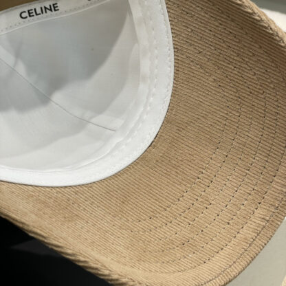 Celine autumn and winter logo corduroy baseball cap - Image 8