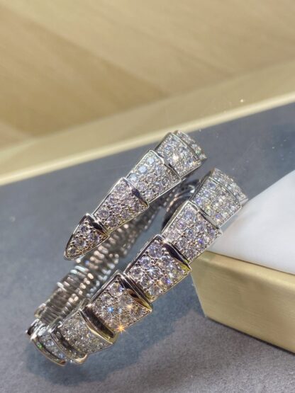 Bulgari white gold two-circle snake watch - Image 7
