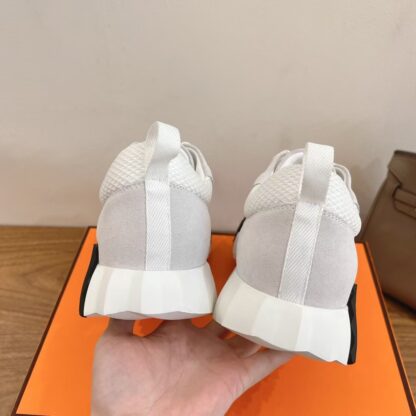 Hermes couple white and gray casual sports shoes - Image 8