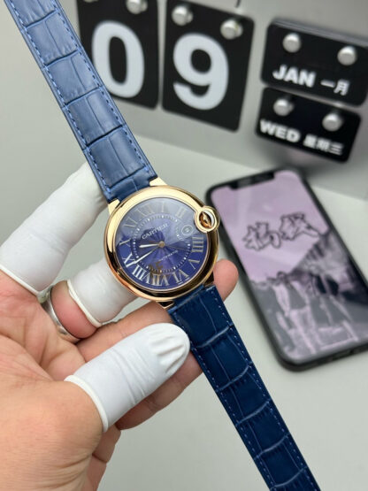 Cartier Blue Balloon Rose Gold Mechanical Watch - Image 7