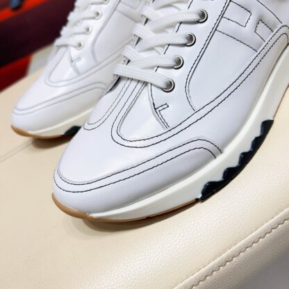 Hermès Paris catwalk model simple classic white casual shoes - Image 8