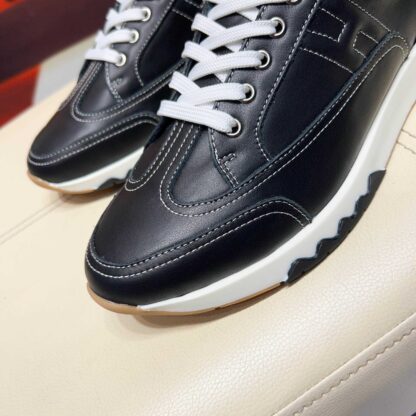Hermès Paris catwalk simple classic black and white casual shoes - Image 8