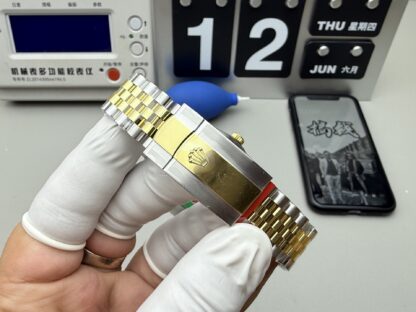 Rolex 41mm stainless steel gold diamond Datejust watch - Image 8