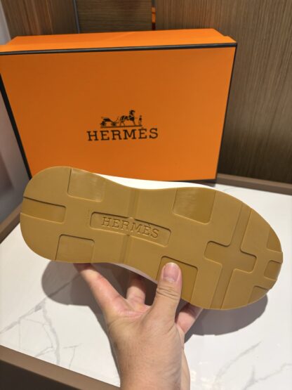 Hermes orange stylish simple casual sports shoes - Image 8