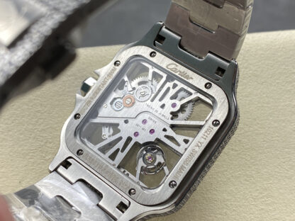 Cartier Santos Hollow Diamond Series Mechanical Watch - Image 8