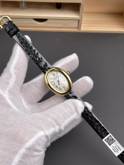 Cartier Bathtub Gold White Dial Watch - Image 7