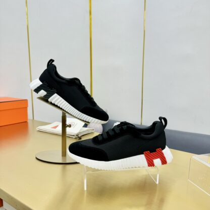 Hermès Spring and Summer Classic Couple Black and Red Sports Shoes - Image 8
