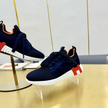 Hermès Spring and Summer Blue and Red Couple Classic Sports Shoes - Image 8