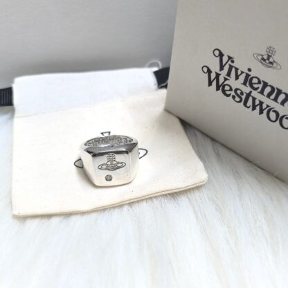 Vivienne Westwood CARLO Square Saturn Solitaire Ring - Image 8