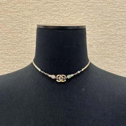 Chanel multi-gemstone double c necklace - Image 8