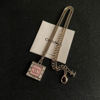 Chanel Square Double C Necklace - Image 6