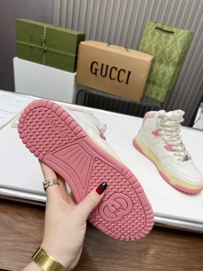 Gucci high and low top distressed sneakers - Image 8