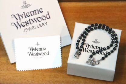 Vivienne Westwood Black Earth Star Glass Bead Necklace - Image 6