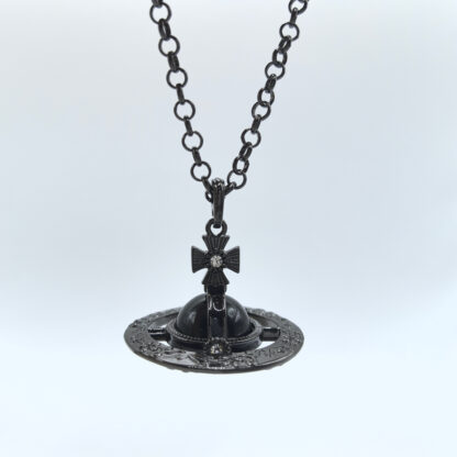Vivienne Westwood three-dimensional large vintage carved Saturn necklace - Image 8