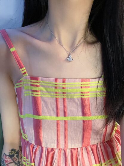 Vivienne Westwood crystal Saturn necklace - Image 8
