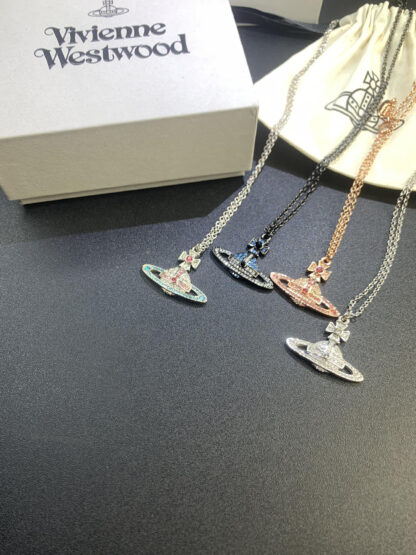 Vivienne Westwood Saturn full diamond necklace - Image 7