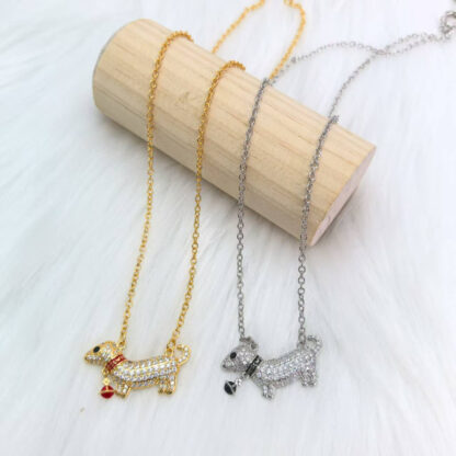 Vivienne Westwood puppy diamond Saturn enamel necklace - Image 8