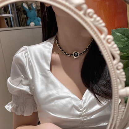 Chanel Camellia Necklace - Image 8