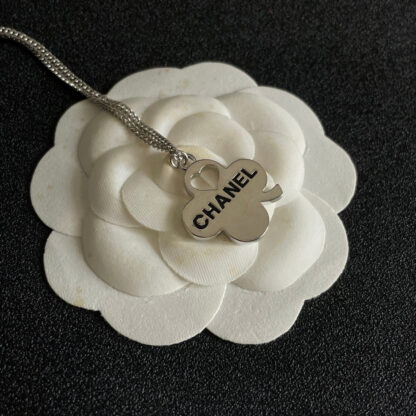 Chanel Camellia Letter Necklace - Image 6