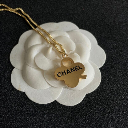 Chanel Camellia Letter Necklace - Image 6