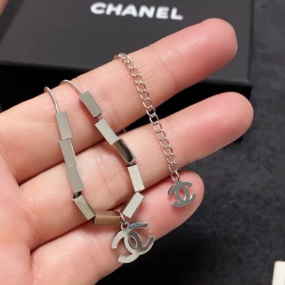 Chanel Fashion Silver Pendant Necklace - Image 7