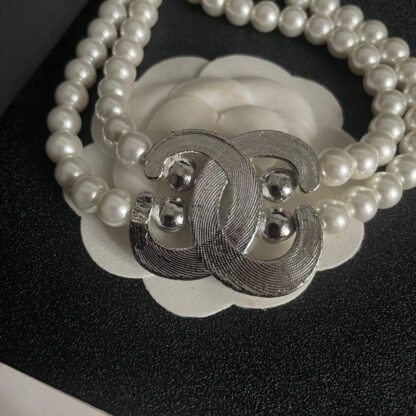 Chanel Double Pearl Double C Necklace - Image 6