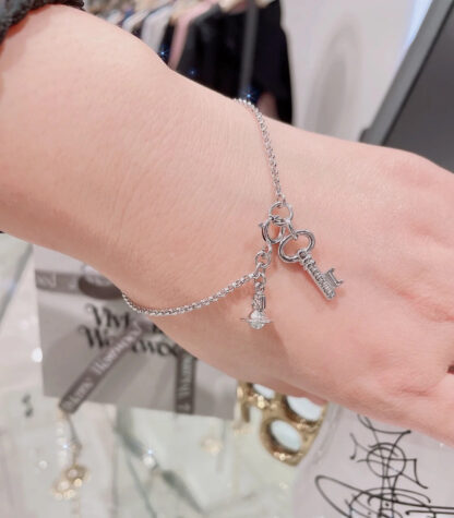 Vivienne Westwood Key Saturn Double Charm Bracelet - Image 8
