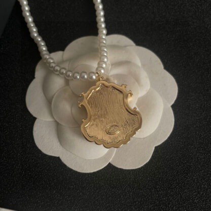 Chanel Pearl Double C Necklace - Image 6