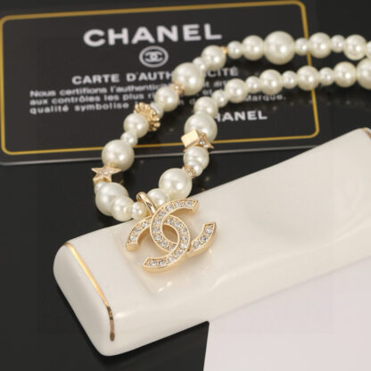 Chanel pearl necklace clavicle chain - Image 8