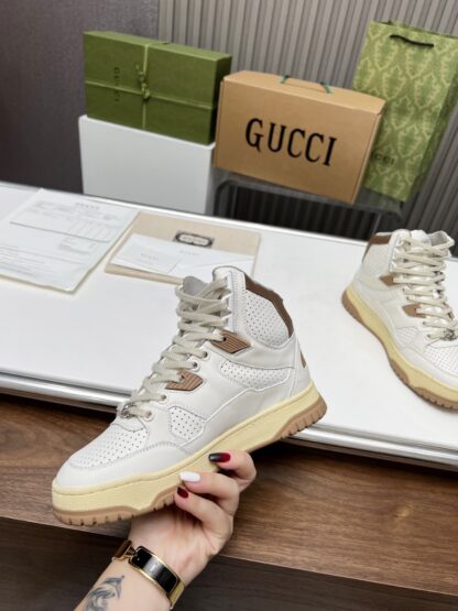Gucci high and low top distressed sneakers - Image 7