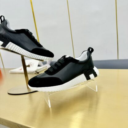 Hermès Spring and Summer Couple's Black and White Color Matching Sports Casual Shoes - Image 8