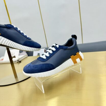 Hermès Spring and Summer Couples Blue and White Color Matching Sports Casual Shoes - Image 8