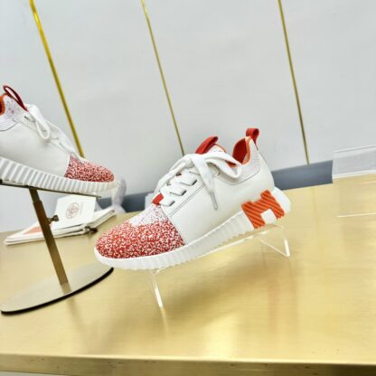 Hermes Spring and Summer Couples White and Red Colorblock Breathable and Durable Sports Casual Shoes - Image 8