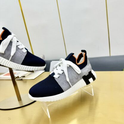 Hermes Spring and Summer Couples British Gray Blue Color Matching Breathable and Durable Sports Casual Shoes - Image 7