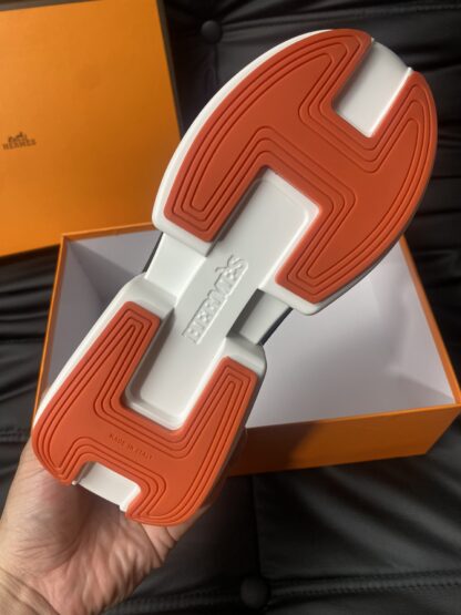 Hermes Men's Comfortable Soft Grey Casual Sneakers - Image 9