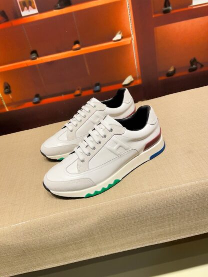 Hermes white grey French Paris catwalk simple casual shoes - Image 9