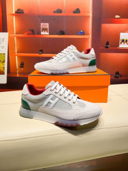 Hermes apricot grey French Paris catwalk simple casual shoes - Image 9