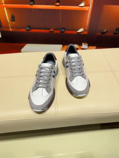 Hermes blue-grey French Paris catwalk simple casual shoes - Image 9