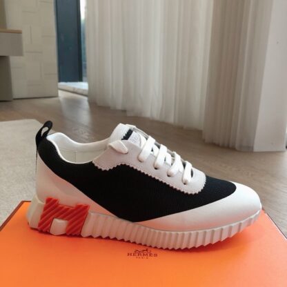 Hermes men's white and black fashion casual sports shoes - Image 9