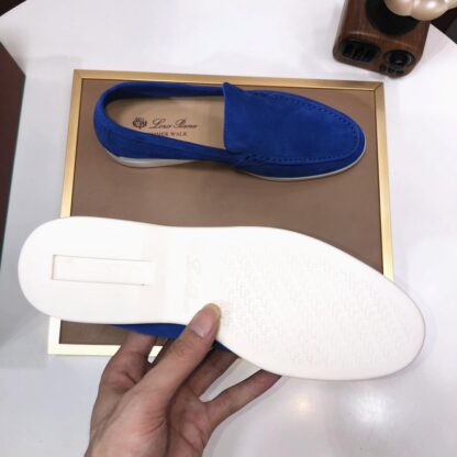 Hermès couple blue high-end classic loafers - Image 9