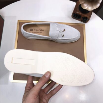 Hermès white couple's high-end classic loafers - Image 9