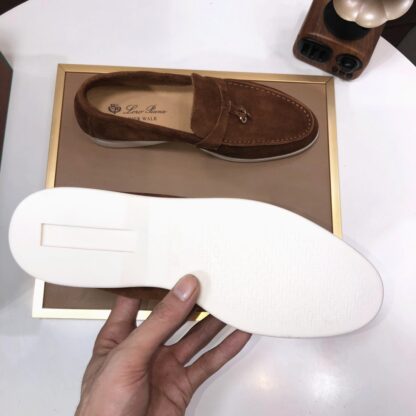 Hermès dark brown couple's high-end classic loafers - Image 9