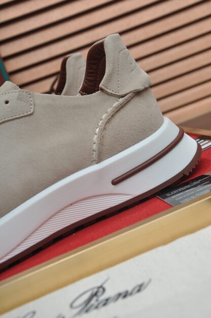 Hermès classic apricot cashmere sneakers - Image 9