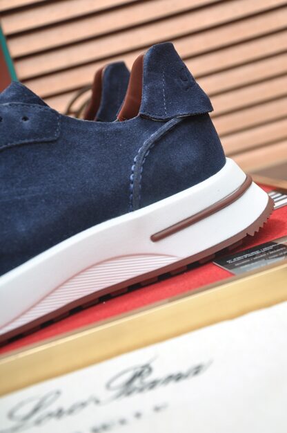 Hermès classic dark blue cashmere sneakers - Image 9
