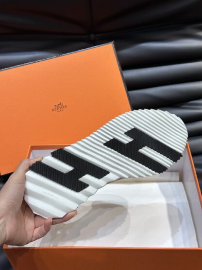 Hermès men's orange gray versatile casual sports shoes - Image 9