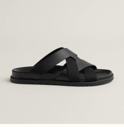 Hermès black woven couple sandals - Image 4